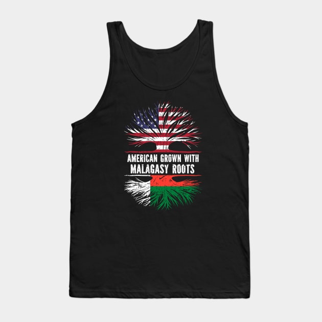 American Grown with Malagasy Roots USA Flag Tank Top by silvercoin